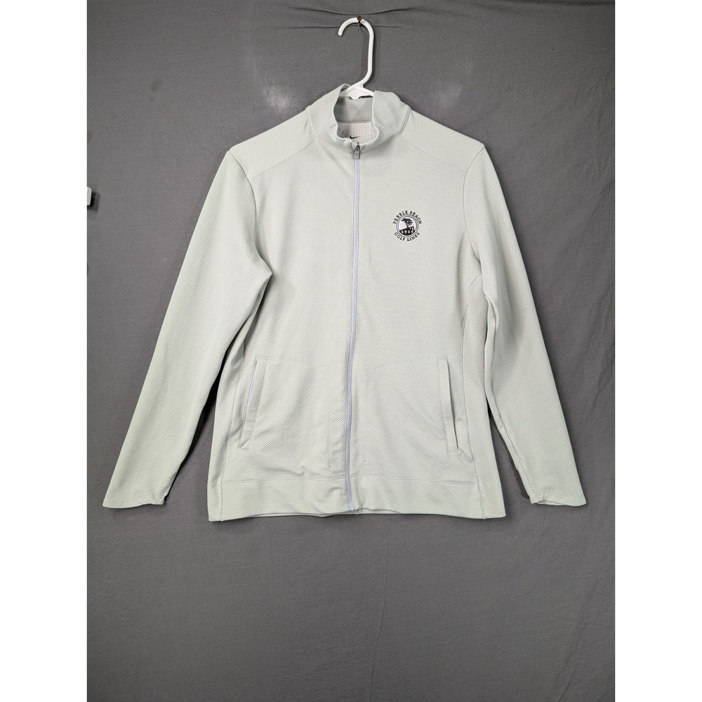 Nike Dri-FIT Pebble Beach Golf Links Full Zip Jacket Gray Mens Medium